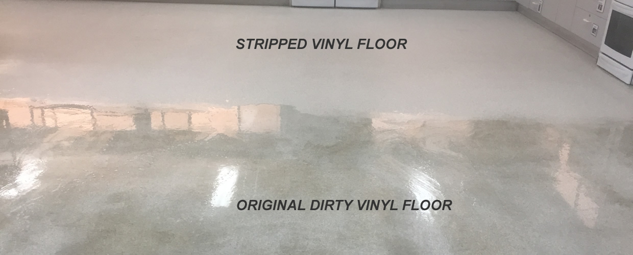 strip and old vinyl floor